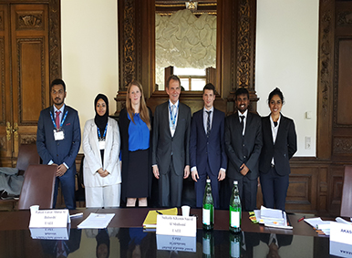 United Arab Emirates University students take part in the 2017 Vis Moot Court Competition in Austria